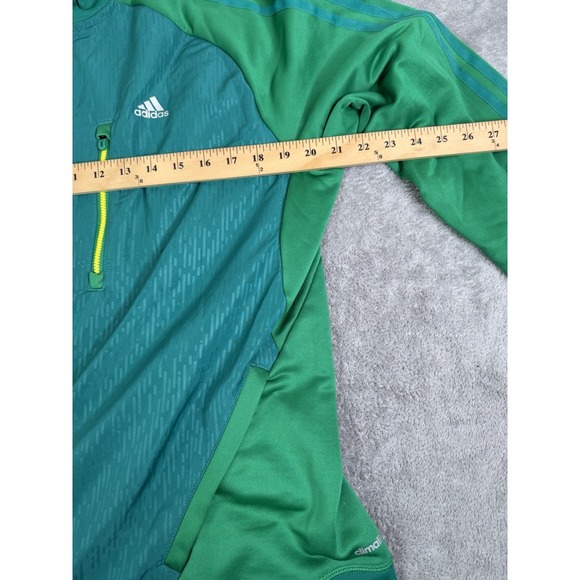 Adidas Climalite Satin Full Zip Track Jacket Men's Size Large Green - Picture 8 of 10